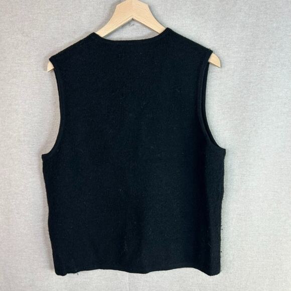 Pendleton Womens Black Wool Vest Size L Button Up Preppy Classic Timeless Work - Picture 2 of 7